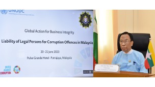 A delegation, led by Dr. Htay Aung, Chairman of the Anti-Corruption Commission Myanmar, attended the workshop on the Liability of Legal Persons