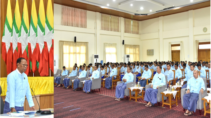 အဂတိလိုက်စားမှုတိုက်ဖျက်ရေးကော်မရှင်ဥက္ကဋ္ဌ ဦးစစ်အေးနှင့် ဝန်ထမ်းများတွေ့ဆုံပွဲကျင်းပ 