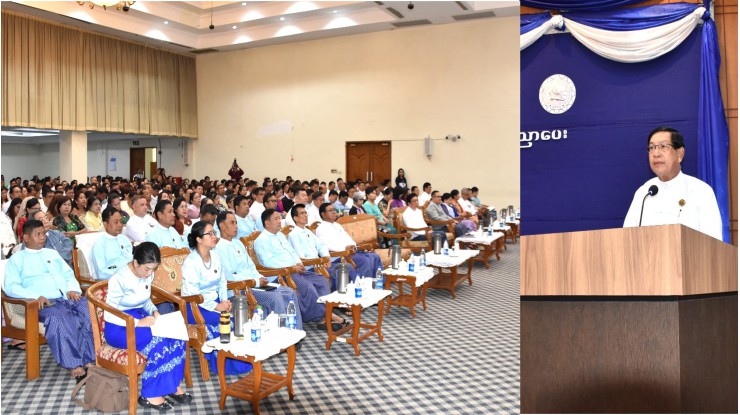 အဂတိလိုက်စားမှုတိုက်ဖျက်ရေးကော်မရှင်နှင့် ပြည်ထောင်စုသမ္မတမြန်မာနိုင်ငံ ကုန်သည်များနှင့် စက်မှုလက်မှုလုပ်ငန်းရှင်များအသင်းချုပ် (UMFCCI) တို့ ပူးပေါင်းဆောင်ရွက်သည့် အဂတိလိုက်စားမှုတိုက်ဖျက်ရေးဆိုင်ရာ အသိပညာပေးရှင်းလင်းဆွေးနွေးခြင်း အခမ်းအနားကျင်းပ