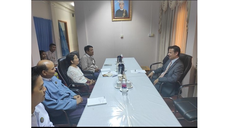 အဂတိလိုက်စားမှုတိုက်ဖျက်ရေးကော်မရှင် အတွင်းရေးမှူး ဦးစန်းဝင်းသည် မြန်မာနိုင်ငံဆိုင်ရာ UNODC ရုံးမှ Country Manager ဖြစ်သူ Mr. Troels Vester အား လက်ခံတွေ့ဆုံခြင်း